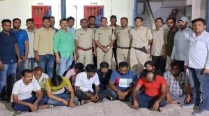 12 arrested for gambling on mare's grains, 16 two wheelers, 12 mobiles and Rs 93610 seized